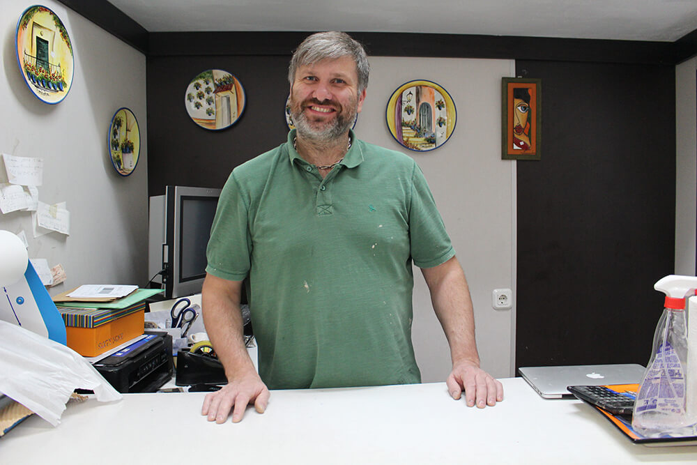 Ceramics shop owner