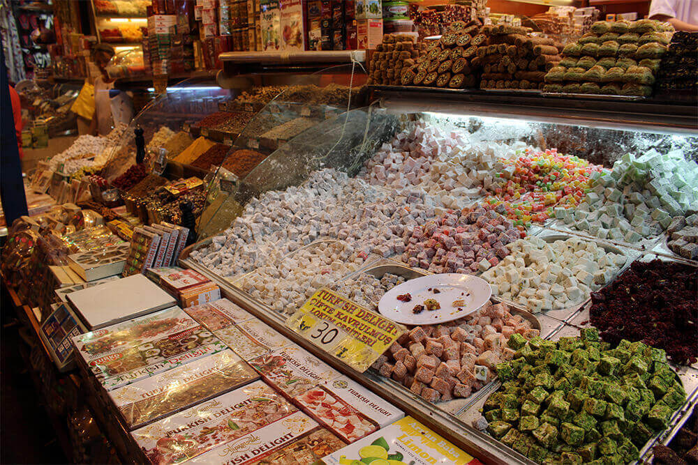 Delights at the bazaar in Istanbul