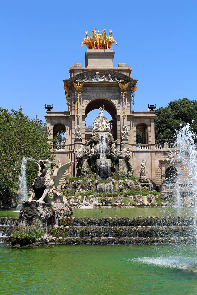 Fountain in Ciutadella Park in Barcelona