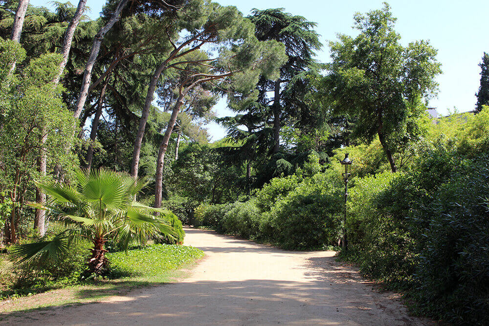 Palau Reial Pedralbes Gardens in Barcelona