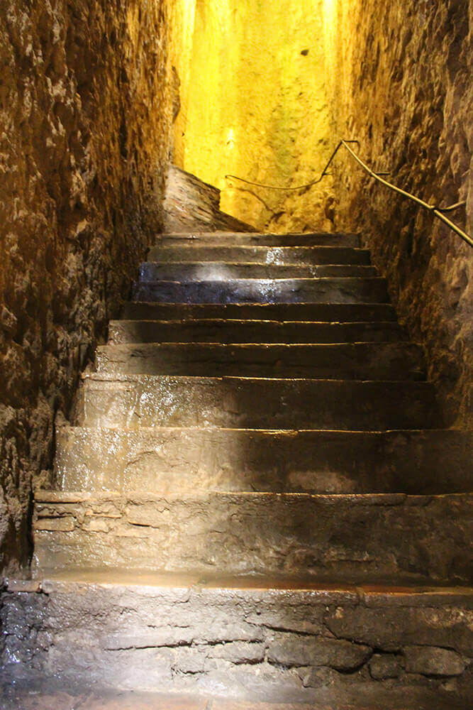 Stairs in the mine in Ronda