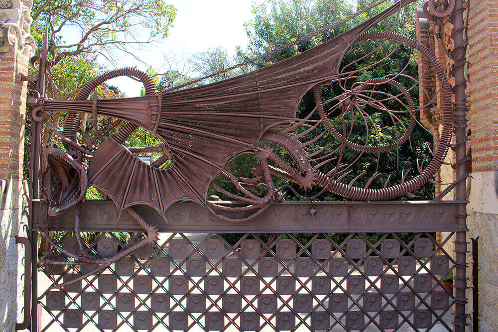 The dragon gate at Finca Guell in Barcelona