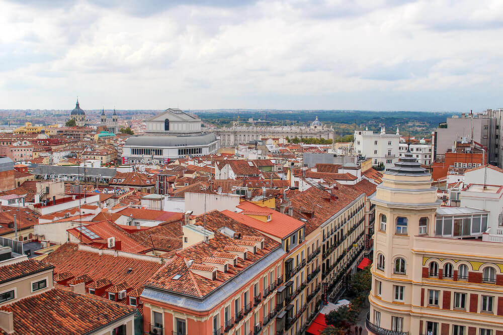 View from El Corte Ingles in Madrid