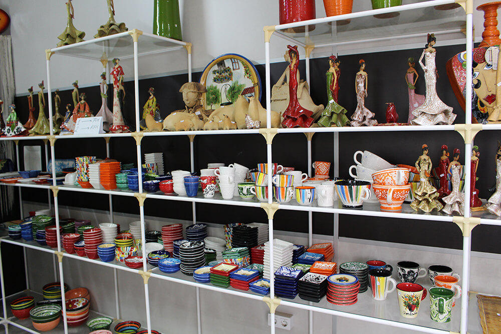 ceramics in the shop