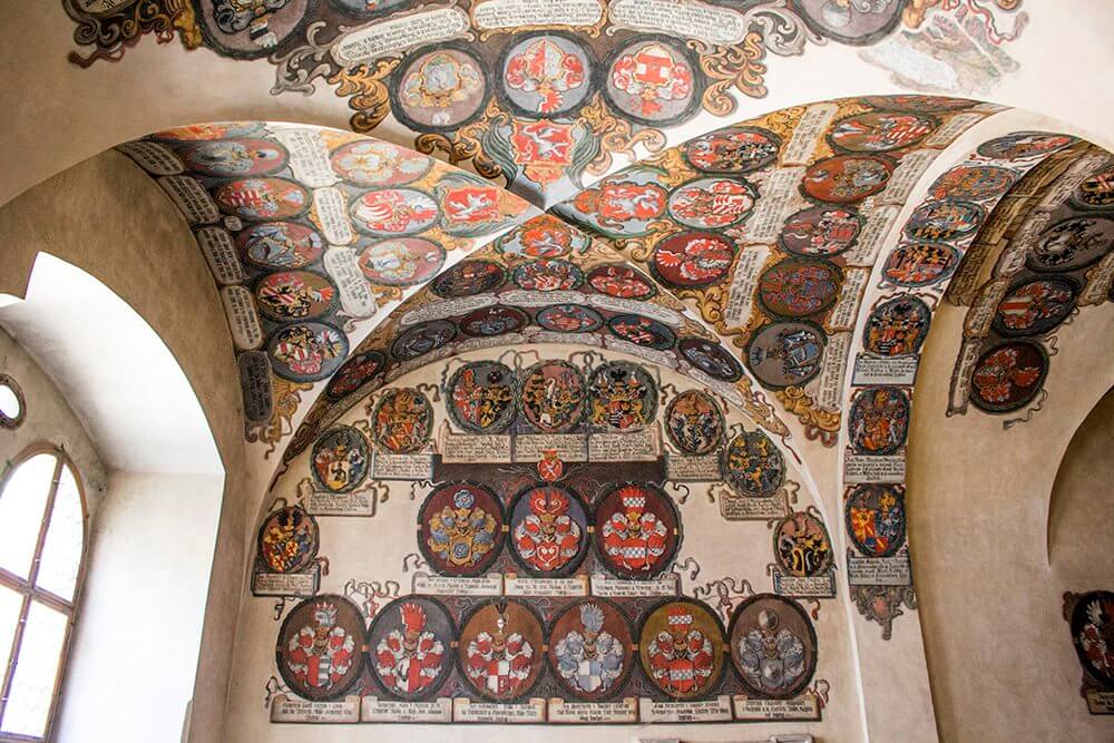 Coats-of-arms-in-the-Old-Royal-Palace-in-Prague-Castle