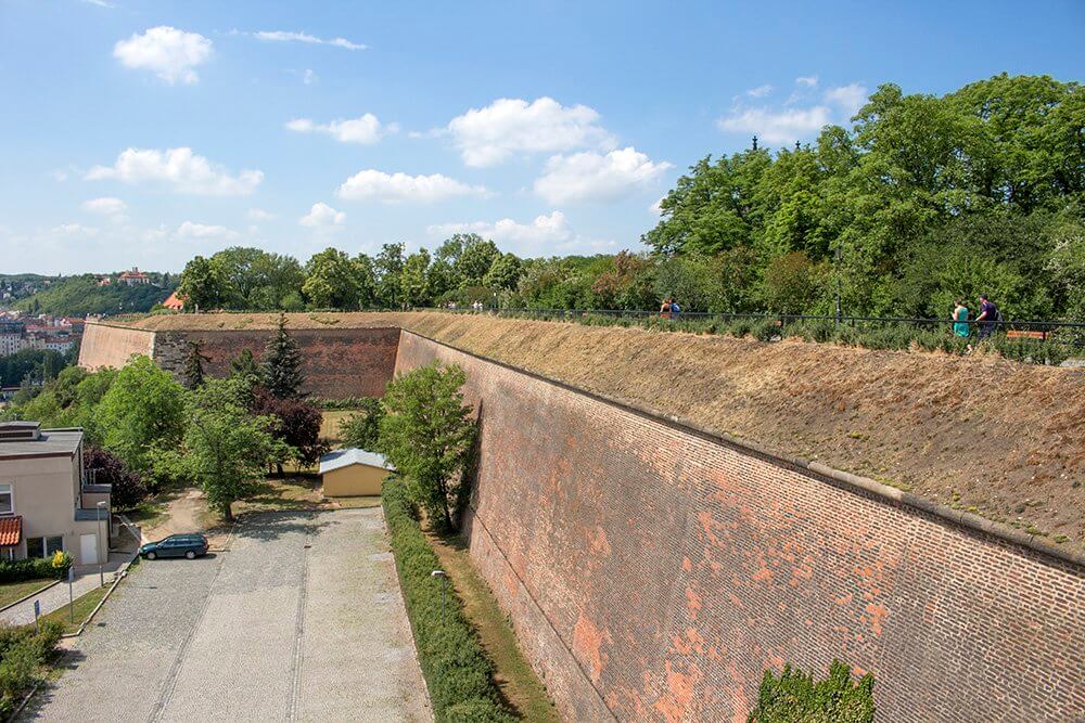The-walls-of-Vysehrad-in-Prague