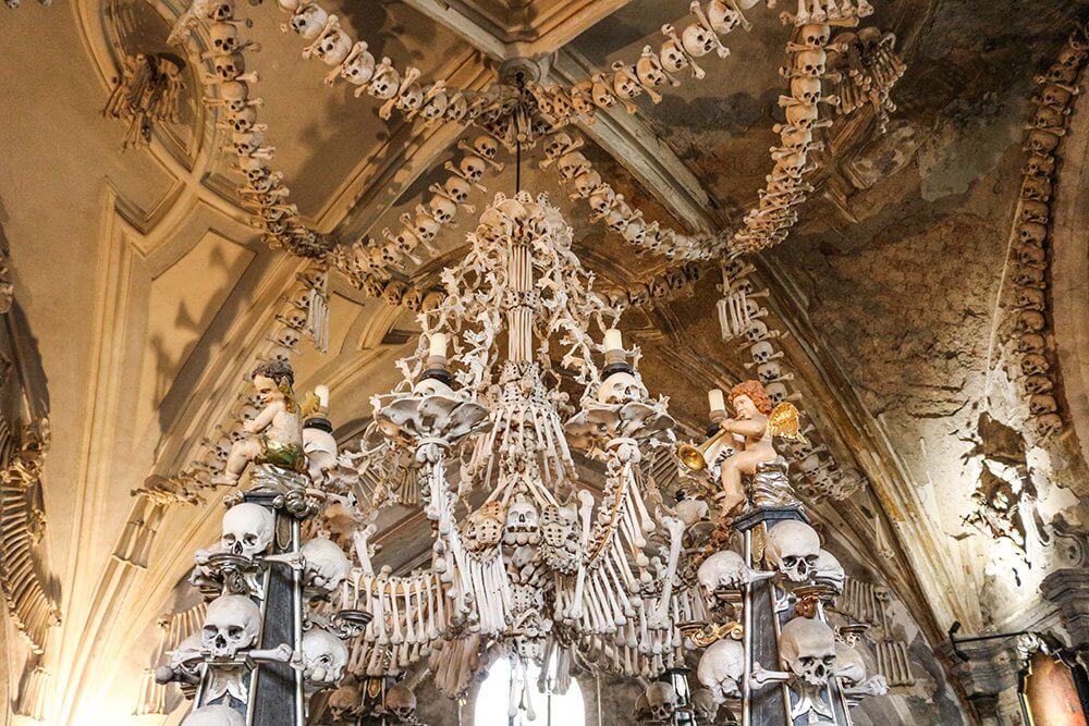 That-famous-chandelier-in-the-Sedlec-Ossuary, Czech Republic