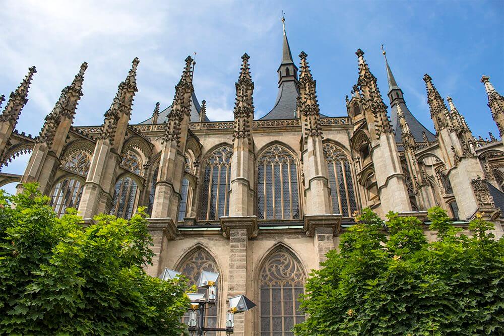 The-walls-of-St-Barbara-Church-in-Kutna-Hora, Czech Republic