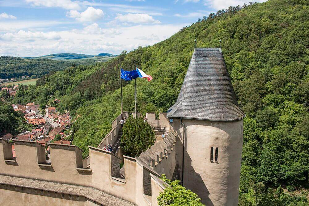 View-from-the-walls-of-Karlstejn-Castle