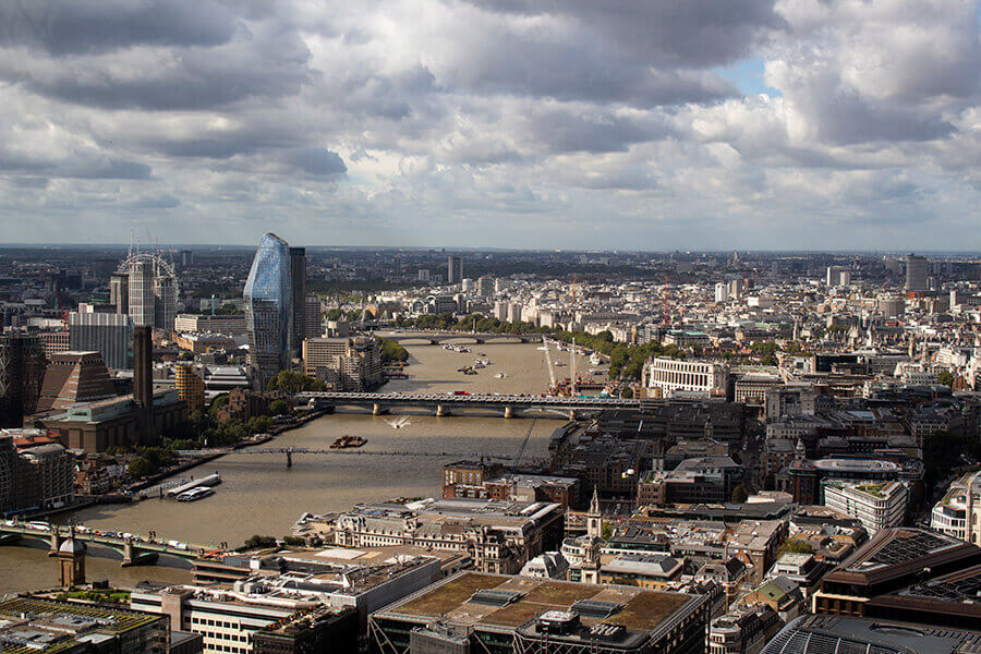 View from Sky Garden in London