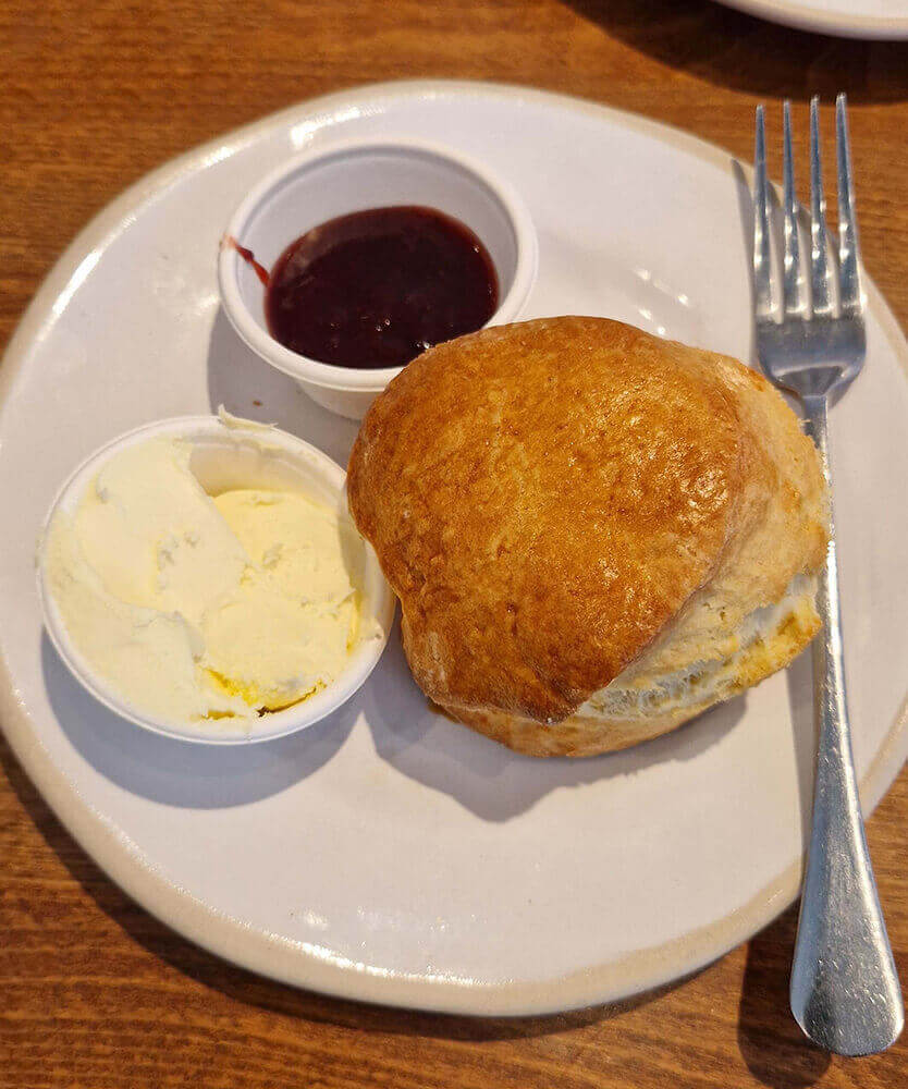 Gail's Bakery London scone unassembled