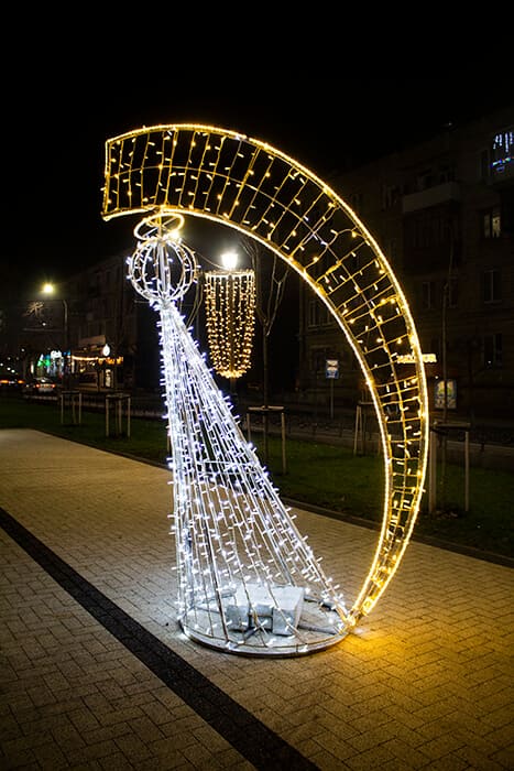 Angel decoration in Chisinau, Moldova