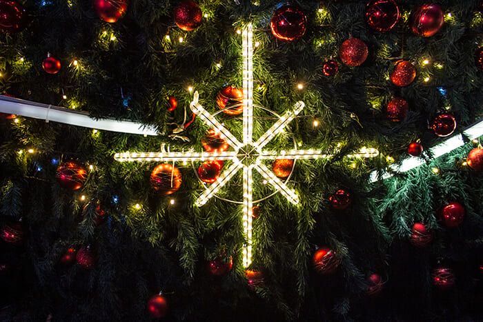 Christmas tree decoration in Chisinau, Moldova