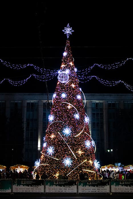 Main Christmas tree in Chisinau, Moldova